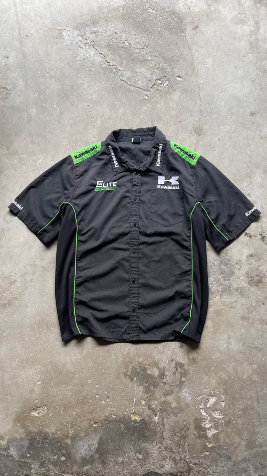2000S KAWASAKI RACING BUTTON UP - XL