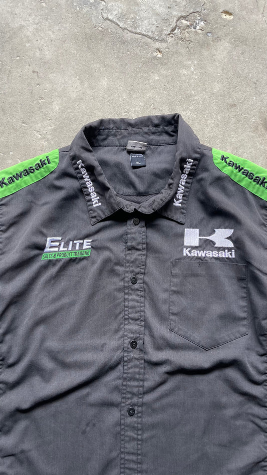 2000S KAWASAKI RACING BUTTON UP - XL