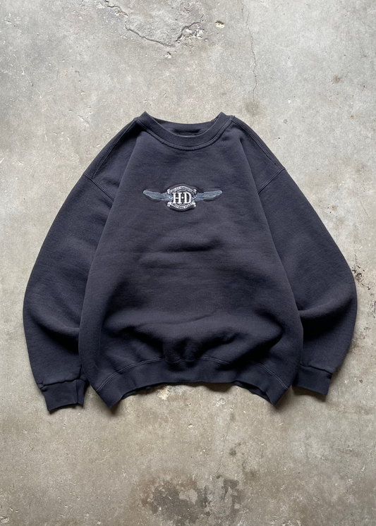 2000S HARLEY DAVIDSON SWEATSHIRT BLACK - L