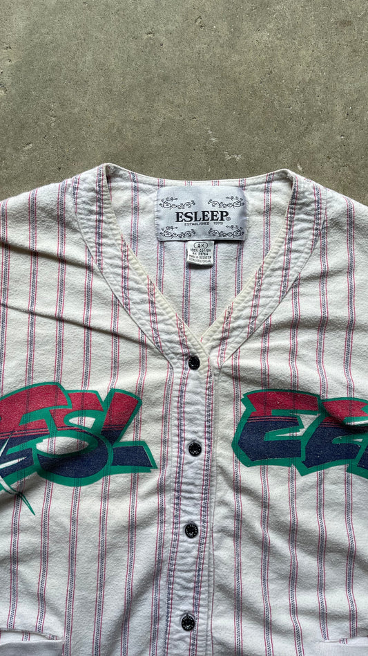 2000S "ESLEP" BASEBALL OVERSIZED SWEATER - XL