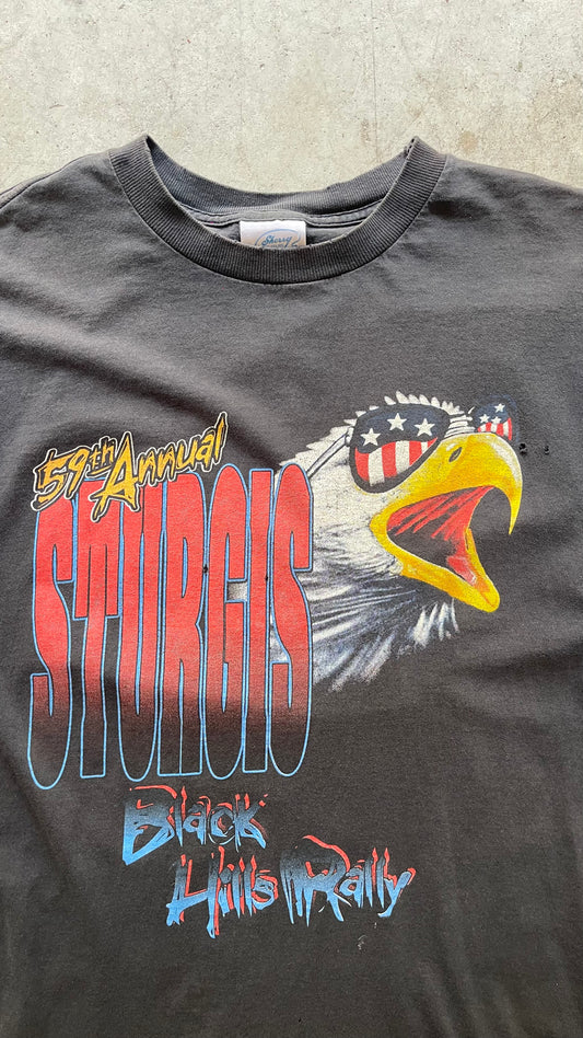 1990S STURGIS BLACK TEE - L