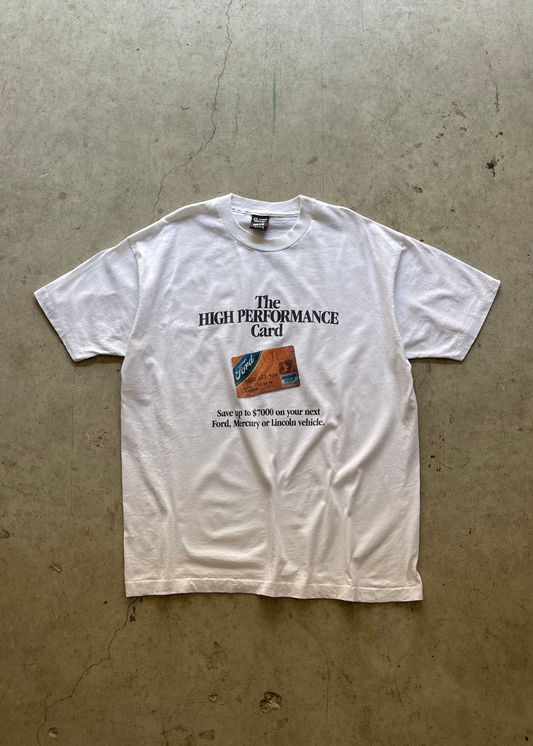 1990S "THE HIGH PERFORMANCE CARD" FORD TEE - XL