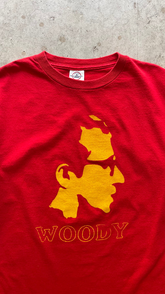 2000S "WOODY ALLEN" RED TEE - S
