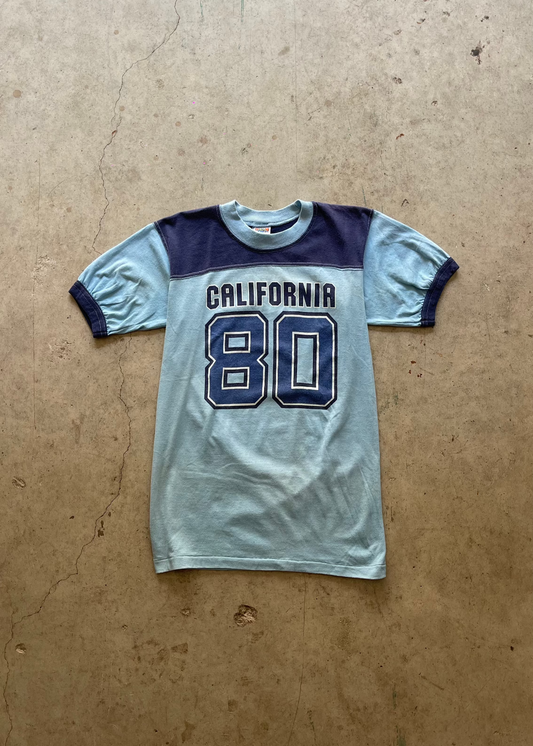 1980S "CALIFORNIA" RINGER TEE - XS