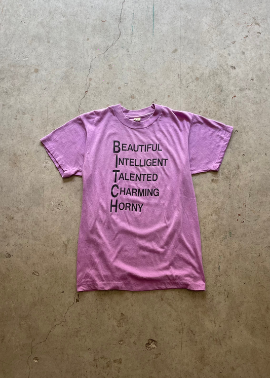 1980S "BITCH" FUNNY TEE - M