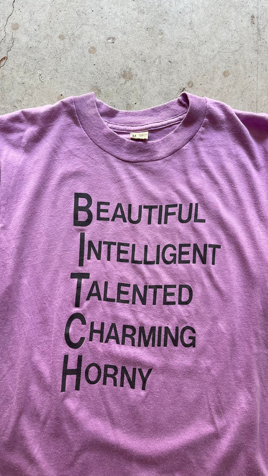 1980S "BITCH" FUNNY TEE - M
