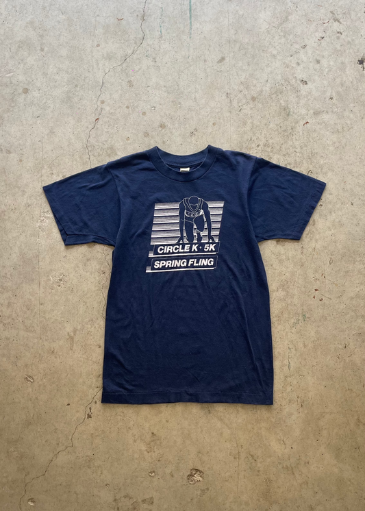 1990S "SPRING FLING MARATHON" BLUE TEE - S