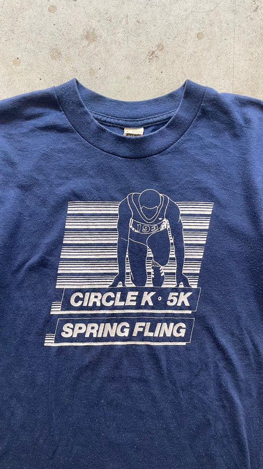 1990S "SPRING FLING MARATHON" BLUE TEE - S