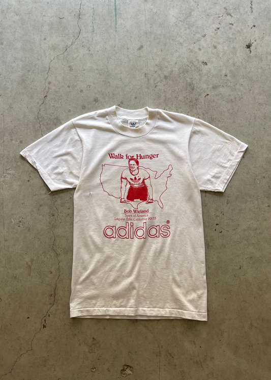 1980S "WALK FOR HUNGER" ADIDAS WHITE TEE - M