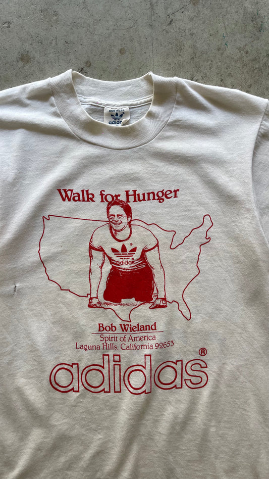 1980S "WALK FOR HUNGER" ADIDAS WHITE TEE - M