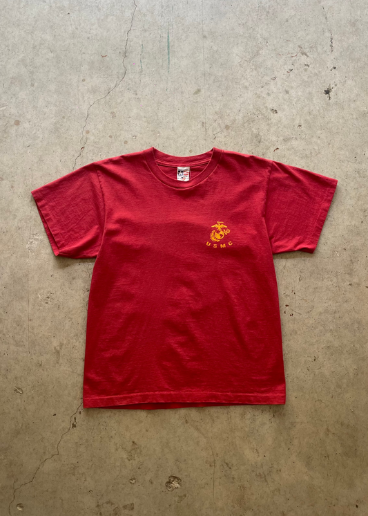 1990S "USMC" RED TEE - M