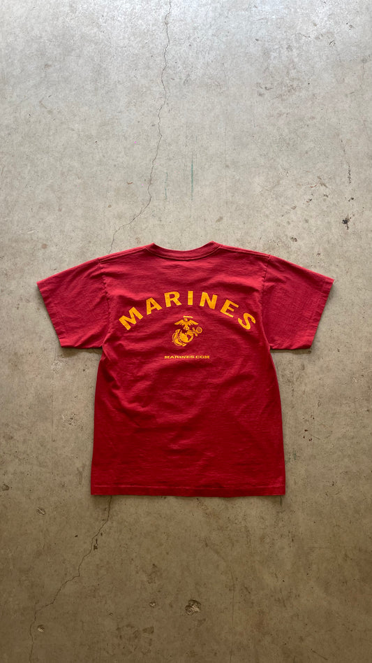 1990S "USMC" RED TEE - M