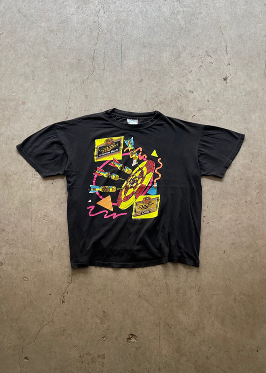 1990S MILLER BLACK TEE - L