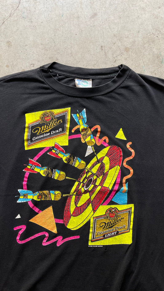 1990S MILLER BLACK TEE - L