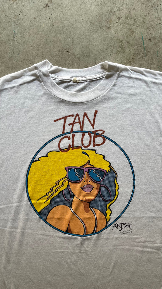 1990S "TAN CLUB" WHITE TEE - M