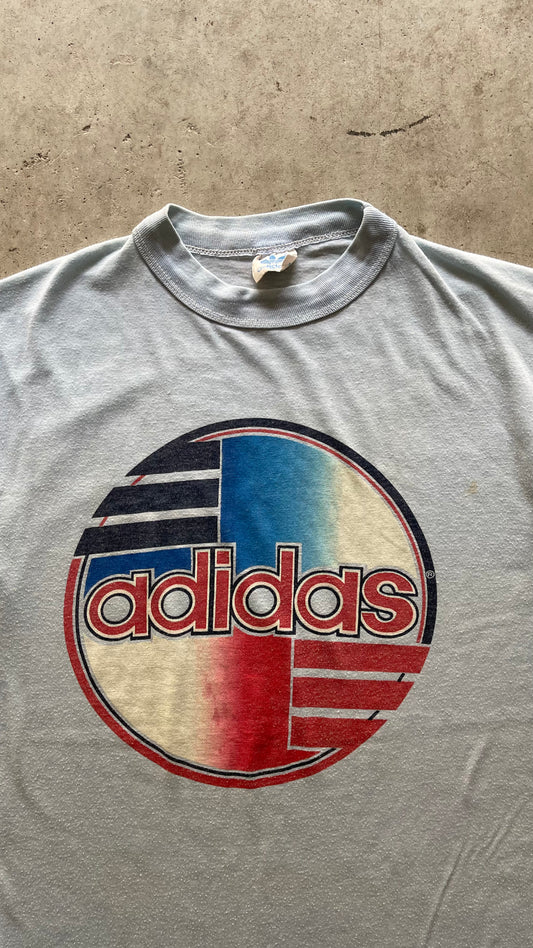 1990S ADIDAS BABY BLUE TEE - S