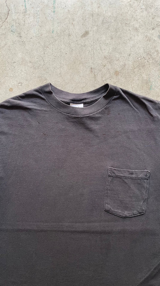 1990S GAP FADED BLACK POCKET TEE - L