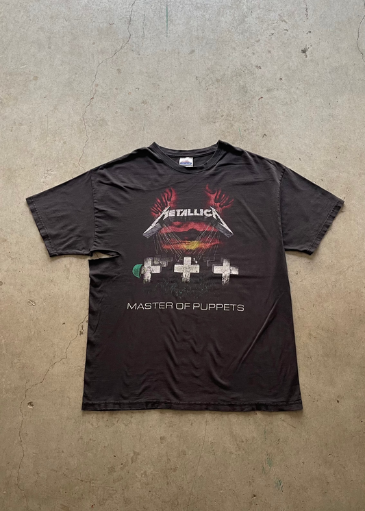 2000S DISTRESSED METALLICA BLACK TEE - XL