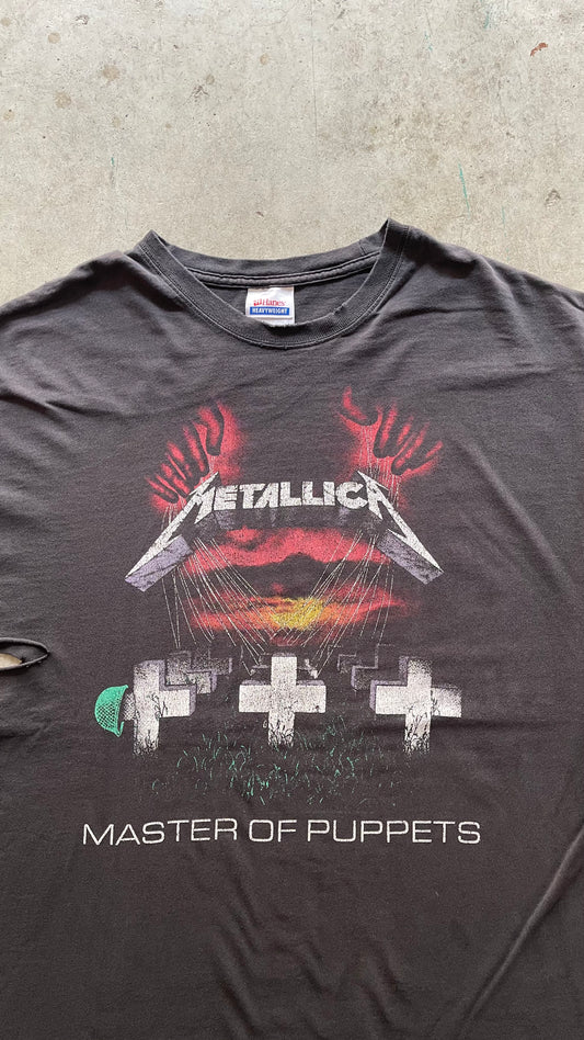 2000S DISTRESSED METALLICA BLACK TEE - XL
