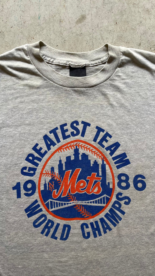 1980S METS GREY TEE - L