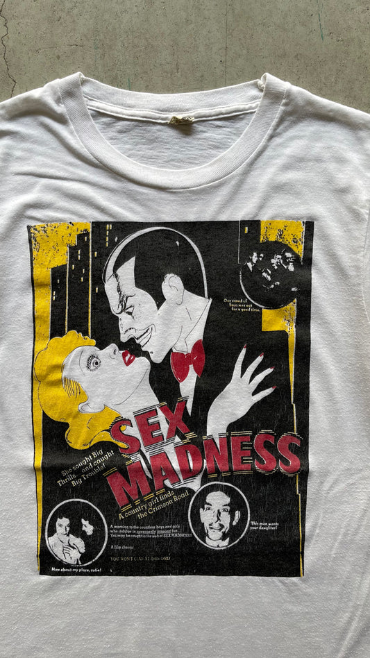1990S "SEX MADNESS" WHITE TEE - XS