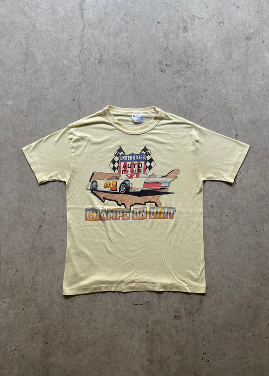 1990S AUTO CLUB RACING YELLOW TEE - M