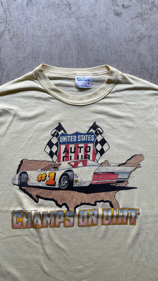 1990S AUTO CLUB RACING YELLOW TEE - M