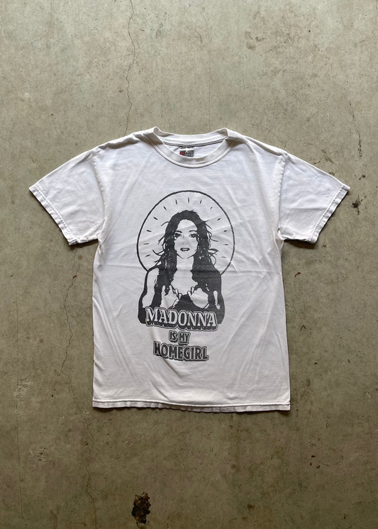 2000S "MADONA IS MY HOMEGIRL" WHITE TEE - S