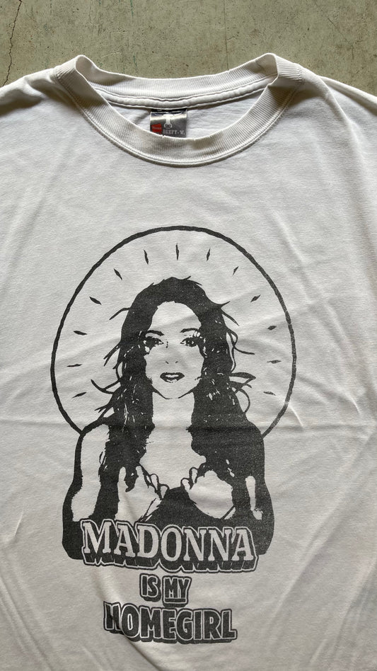 2000S "MADONA IS MY HOMEGIRL" WHITE TEE - S