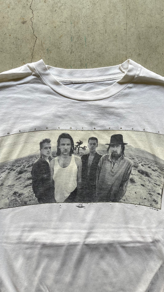 1990S "THE JOSHUA TREE" DISTRESSED TEE - L
