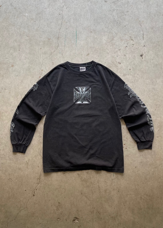 2000S "WEST COAST CHOPPERS" BLACK LONG SLEEVE TEE - L