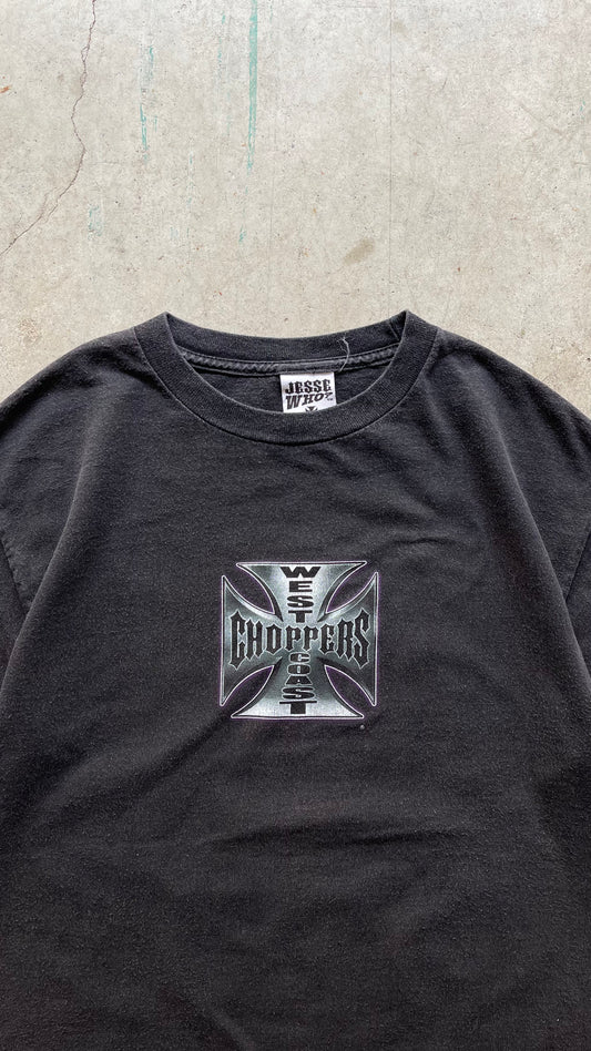 2000S "WEST COAST CHOPPERS" BLACK LONG SLEEVE TEE - L