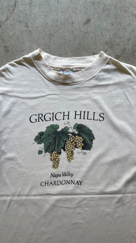 1990S "GRGICH HILLS" NAPA VALLEY WINE TEE - LL