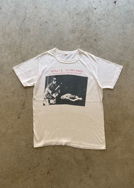 1990S PAUL YOUNG WHITE TEE - L