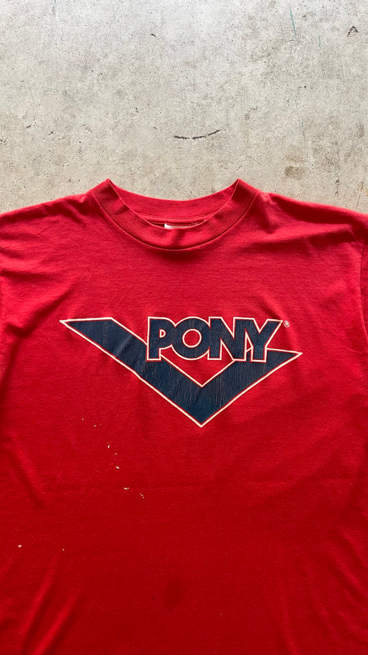 1990S "PONY" SNEAKER TEE - L