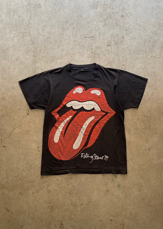 1990S "ROLLING STONES" DISTRESSED TEE - S