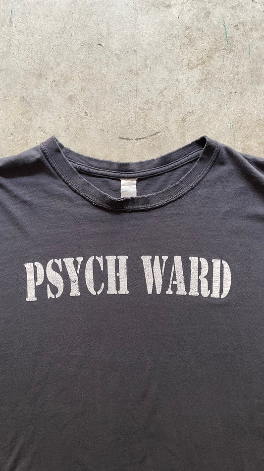 2000S FADED PSYCH WARD BLACK TEE - L
