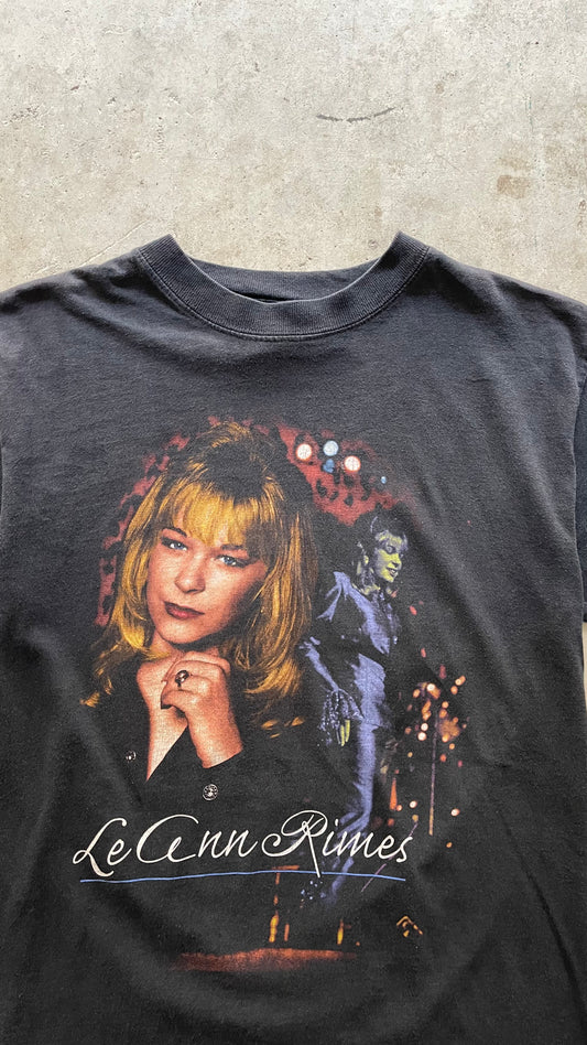 1990S "LeANN RIMES" BLACK TEE - M