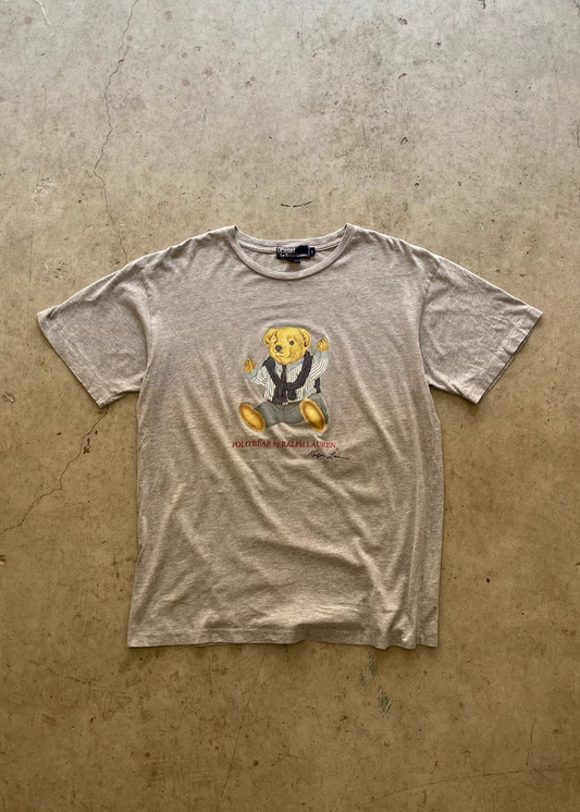 2000S POLO BEAR RALPH LAUREN GREY TEE - L