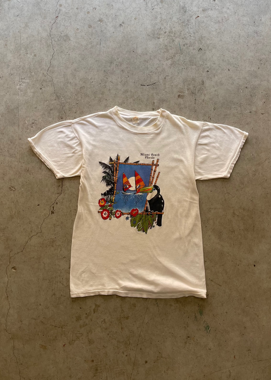 1980S MIAMI BEACH VACATION TEE - S