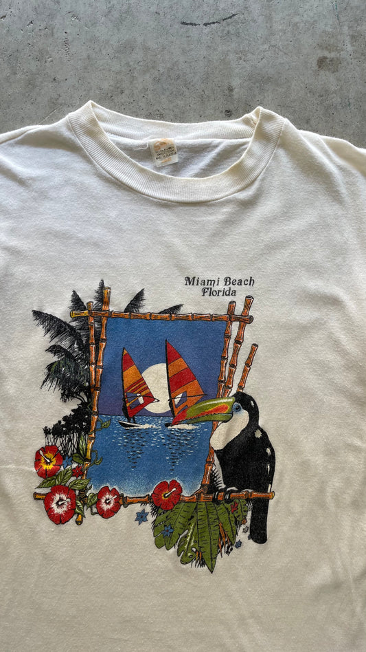 1980S MIAMI BEACH VACATION TEE - S