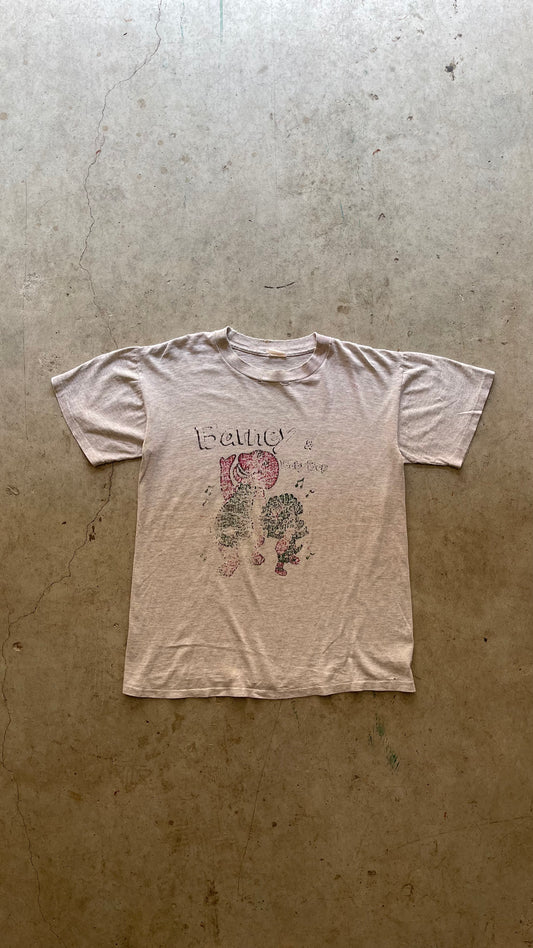 1990S BARNEY PROMO DISTRESSED TEE - L