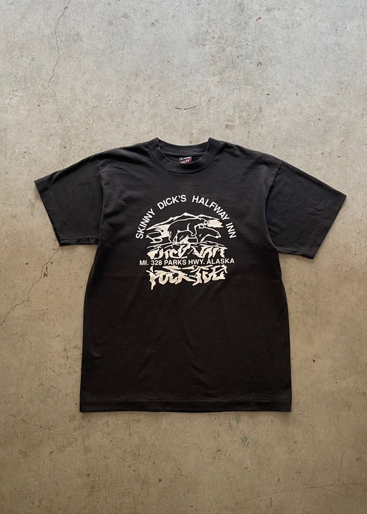 1990S FADED "ALASKA PARK" BLACK TEE - XL