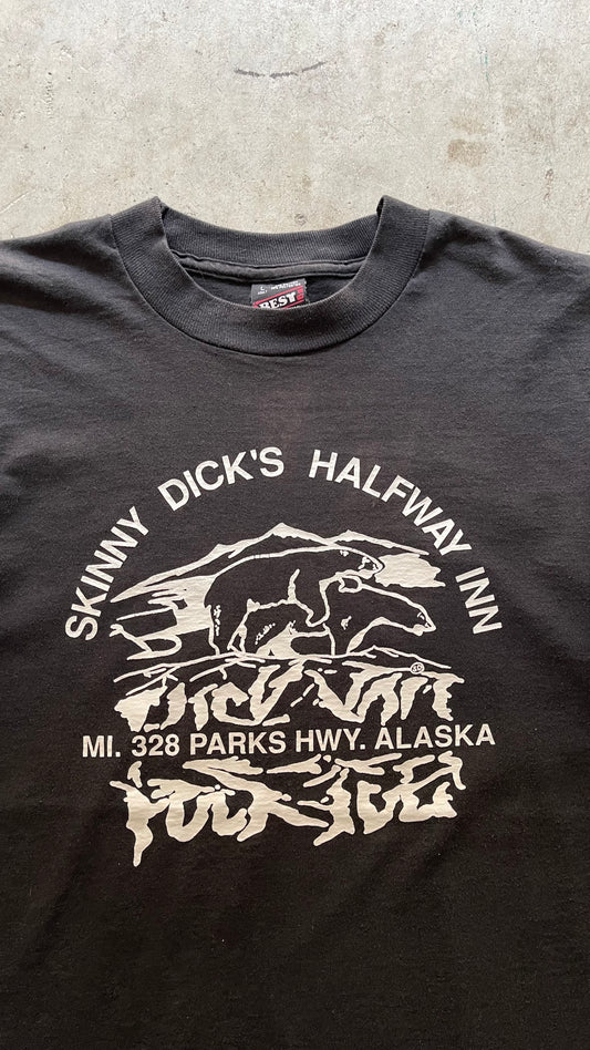 1990S FADED "ALASKA PARK" BLACK TEE - XL