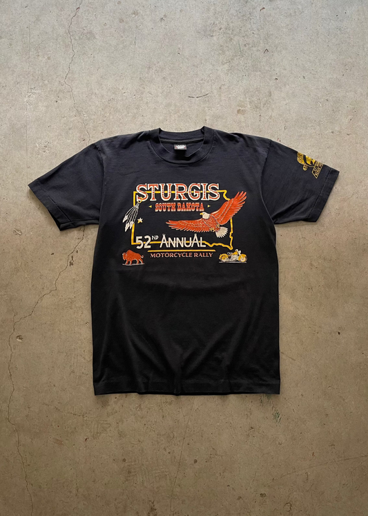 1990S FADED STURGIS BLACK TEE - L