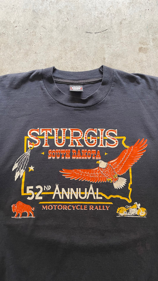 1990S FADED STURGIS BLACK TEE - L