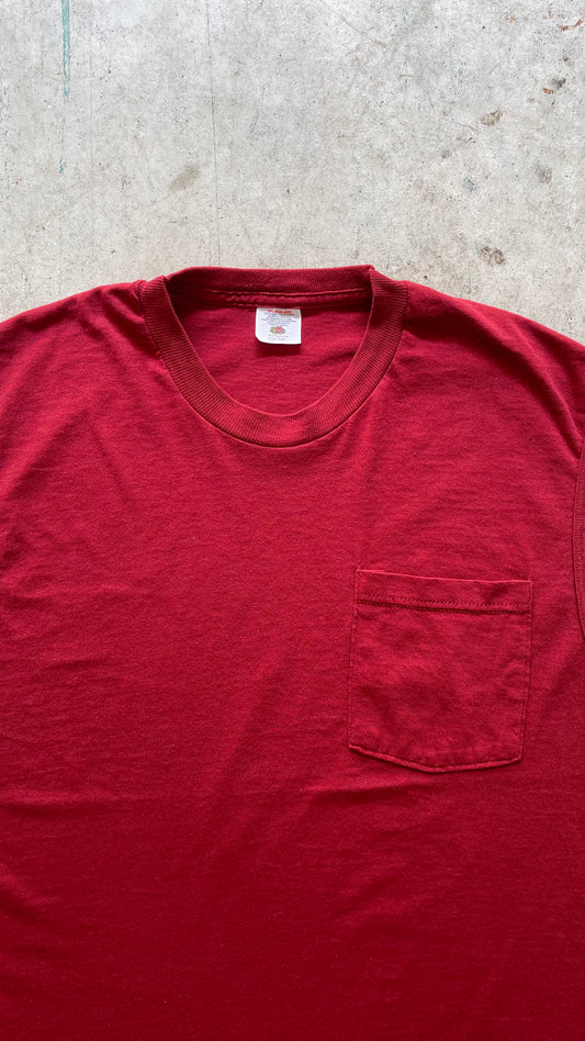 1990S TANK POCKET TEE RED - L