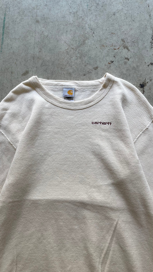 1990S CARHARTT THERMAL SWEATSHIRT - XL
