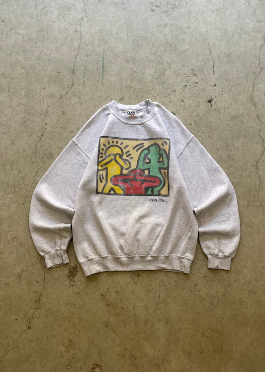 1990S KEITH HARING SWEATSHIRT - L
