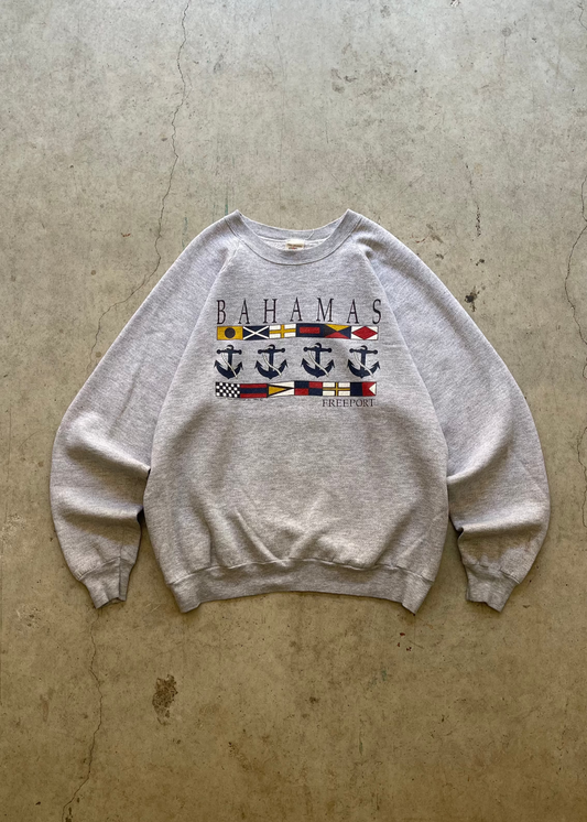 1990S BAHAMAS GREY SWEATSHIRT - XXL